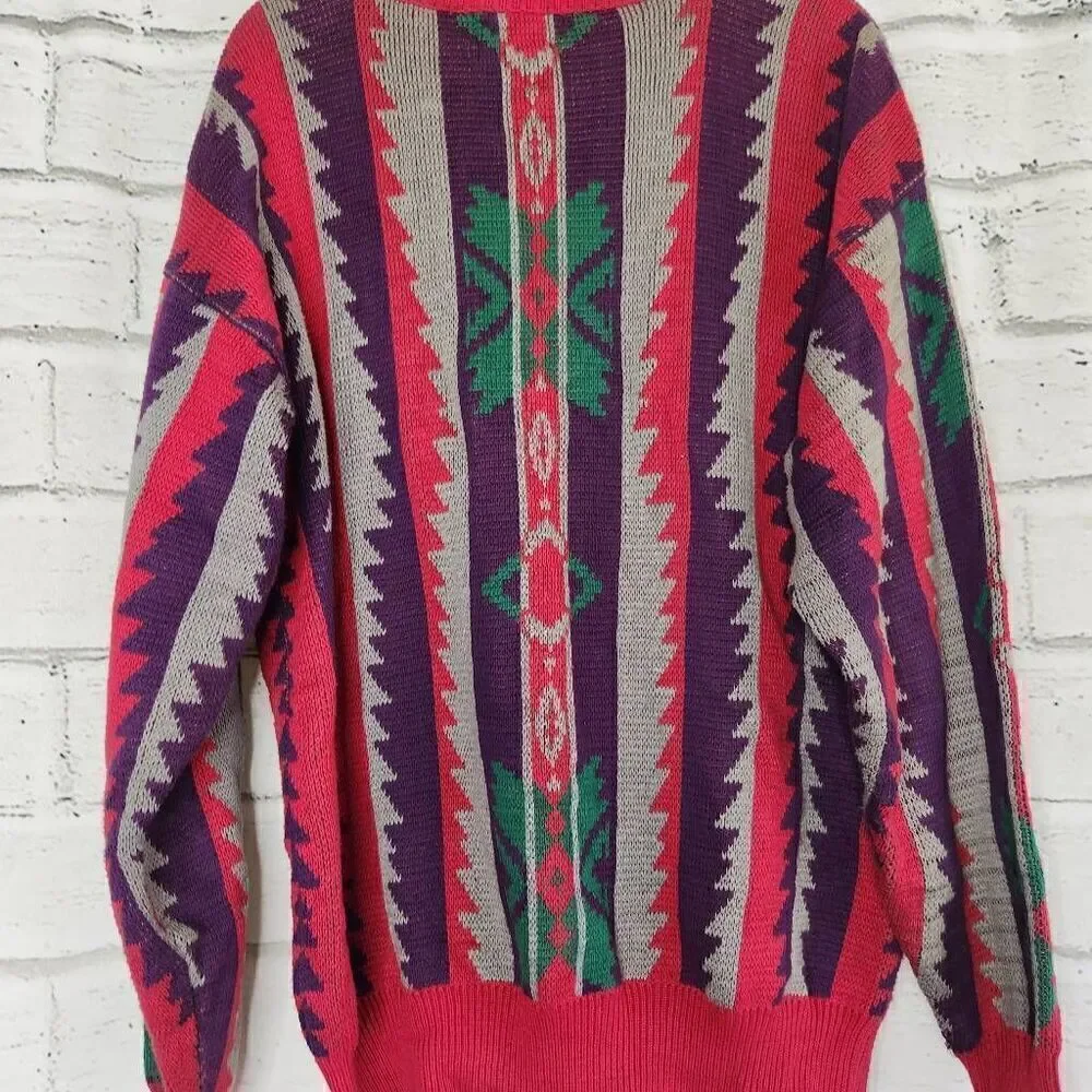 Pendleton Multicolor High Grade Western Wear Crew Neck Pullover Sweater Medium